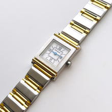 Load image into Gallery viewer, Vintage 90s Yves Saint Laurent Ladies' Tank-Style Quartz Watch with Two-Tone Bracelet and White Roman Numerals