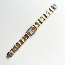 Load image into Gallery viewer, Vintage 90s Yves Saint Laurent Ladies' Tank-Style Quartz Watch with Two-Tone Bracelet and White Roman Numerals