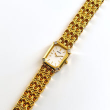 Load image into Gallery viewer, Rare Vintage 1990s 18ct Gold-Plated Ladies' Seiko Quartz Watch With Diamond-Set Bezel