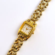 Load image into Gallery viewer, Ladies' Gold-Plated Accurist Quartz Watch with Beige Square Dial