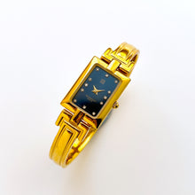 Load image into Gallery viewer, Vintage 1995 Gold-Plated Ladies' Givenchy Bangle Watch with Blue Dial and Quartz Movement