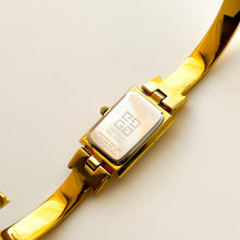 Load image into Gallery viewer, Vintage 1995 Gold-Plated Ladies' Givenchy Bangle Watch with Blue Dial and Quartz Movement