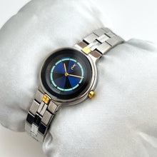 Load image into Gallery viewer, Vintage 90s Yves Saint Laurent Ladies' Quartz Watch with Stainless Steel Bracelet and Blue Dial