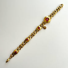 Load image into Gallery viewer, Very Rare 1990 Gold-Plated Seiko Jewellery Quartz Watch with Tiny Red Dial, Domed Glass and Chain Bracelet