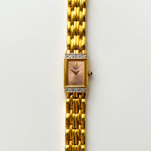 Load image into Gallery viewer, Rare Vintage 1990s 18ct Gold-Plated Ladies' Seiko Quartz Watch With Diamond-Set Bezel