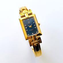 Load image into Gallery viewer, Vintage 1995 Gold-Plated Ladies' Givenchy Bangle Watch with Blue Dial and Quartz Movement