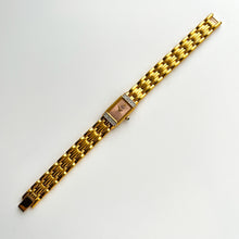 Load image into Gallery viewer, Rare Vintage 1990s 18ct Gold-Plated Ladies' Seiko Quartz Watch With Diamond-Set Bezel