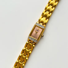 Load image into Gallery viewer, Rare Vintage 1990s 18ct Gold-Plated Ladies' Seiko Quartz Watch With Diamond-Set Bezel