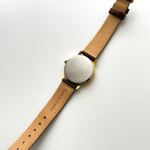 Load image into Gallery viewer, Vintage Europa Sun & Moon Phase Quartz Watch with Brown Leather strap