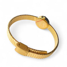 Load image into Gallery viewer, Finchley Ladies’ Quartz Watch – Retro 24k Gold-Plated with Mesh Bracelet
