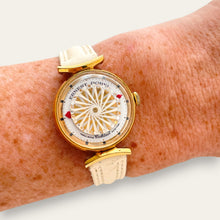 Load image into Gallery viewer, Vintage Ernest Borel Cocktail Kaleidoscope Gold Mechanical Watch 1970s
