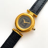Ladies' Vintage 90s Gold-Plated Fendi Quartz Watch with Black Dial