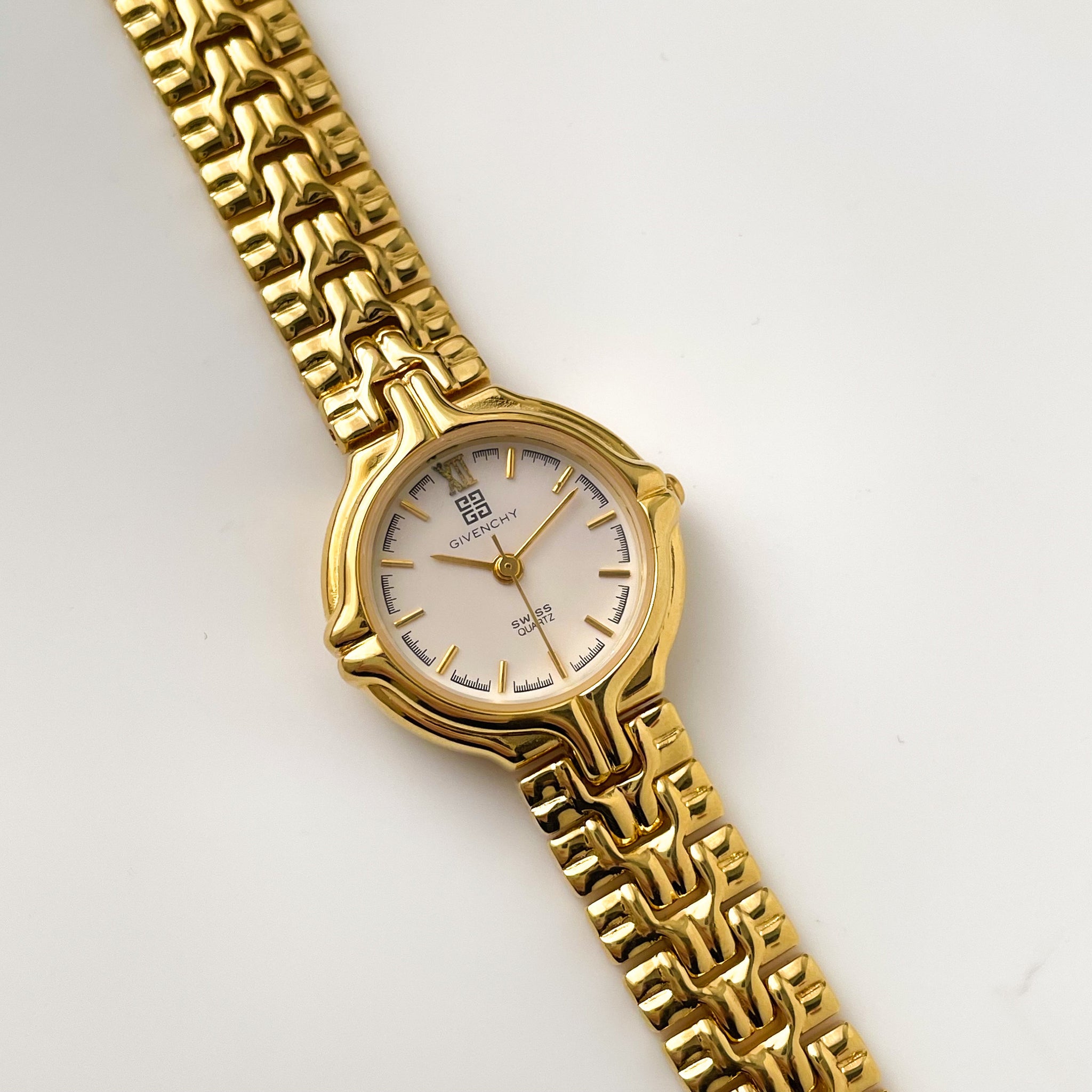 Vintage 1990s Gold-Plated Ladies' Givenchy Quartz Watch with