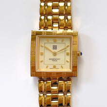 Load image into Gallery viewer, Vintage 1990s Unisex Gold-Plated Givenchy ‚ÄòApsaras‚Äô Quartz Watch with Beige Dial
