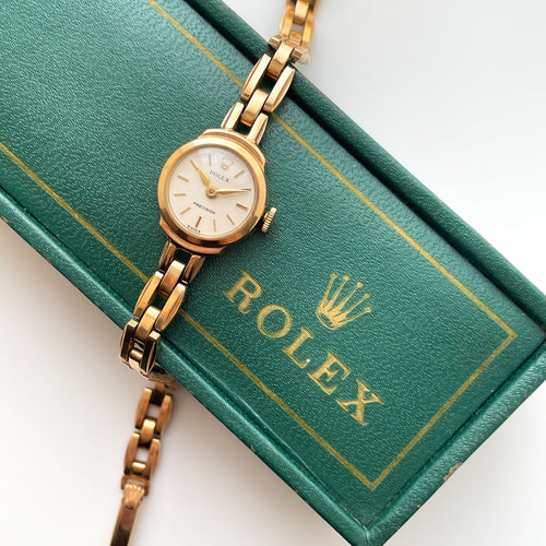 Immaculate Vintage Ladies' Rolex Precision Mechanical Watch with 9ct Gold Bracelet - Boxed