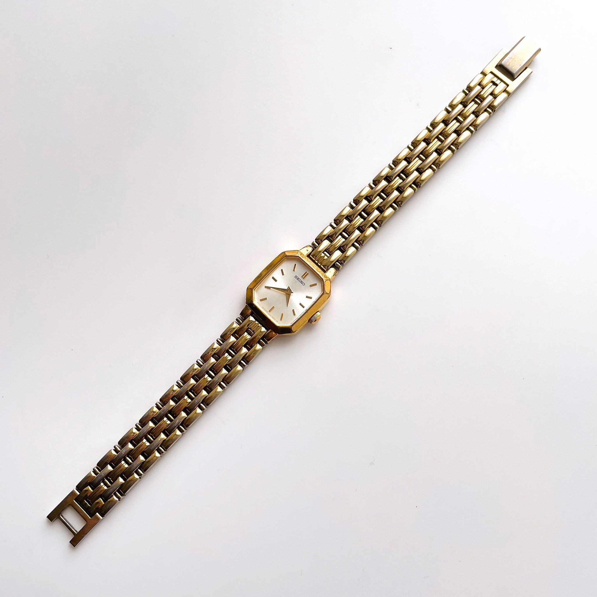 レア SEIKO セイコー デザイナー ゴールド QUARTZ 正確稼働 レトロ Vintage gold Seiko Watch | eBay