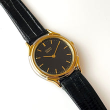 Load image into Gallery viewer, Vintage Gold-Plated Ladies&#39; Citizen Elegance Quartz Watch with Black

