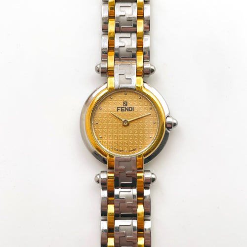 Ladies' Vintage Two-Tone Fendi 760L Quartz Watch with Steel Bracelet
