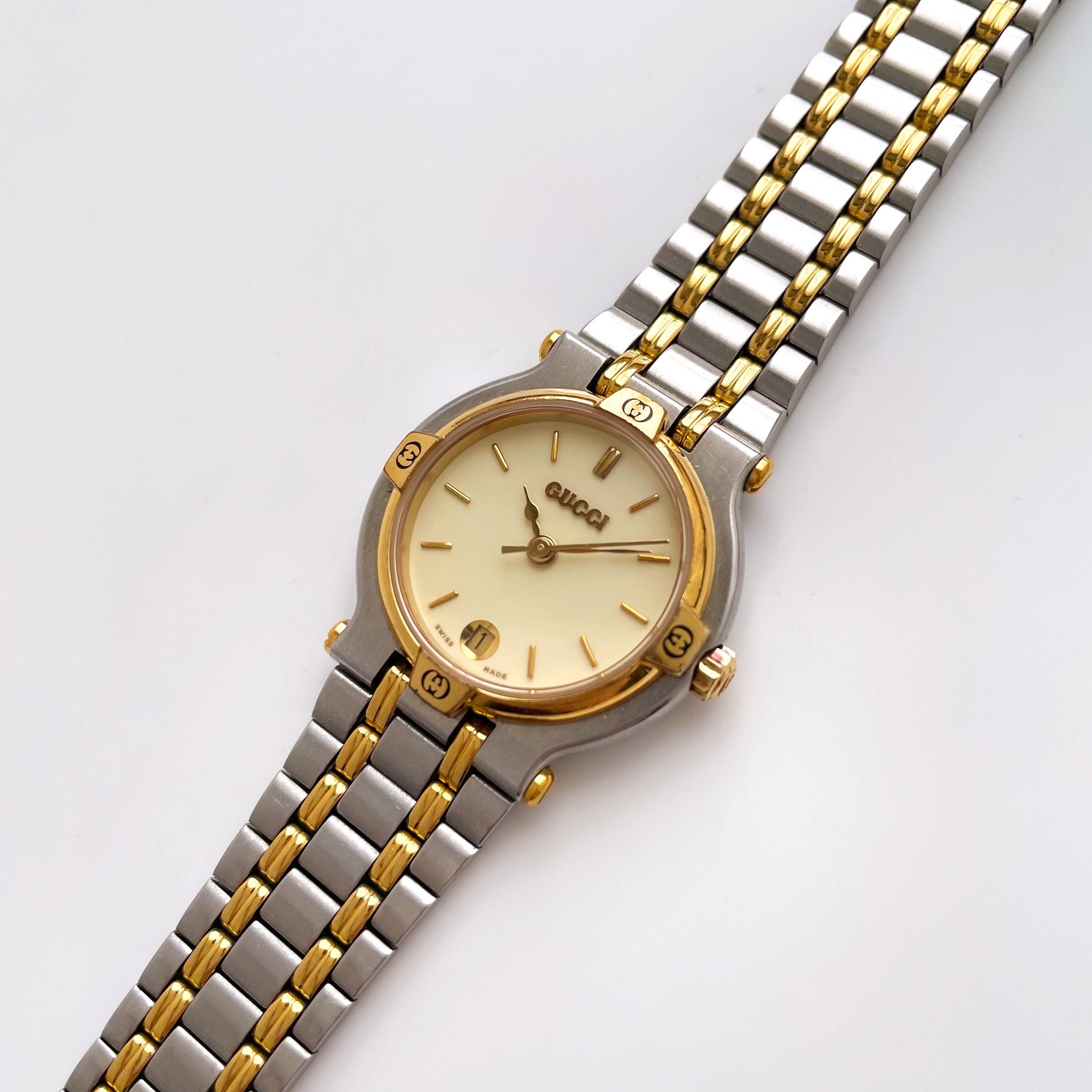 Ladies Watch Gucci Watch Silver And Gold Vintage Ladies' Silver