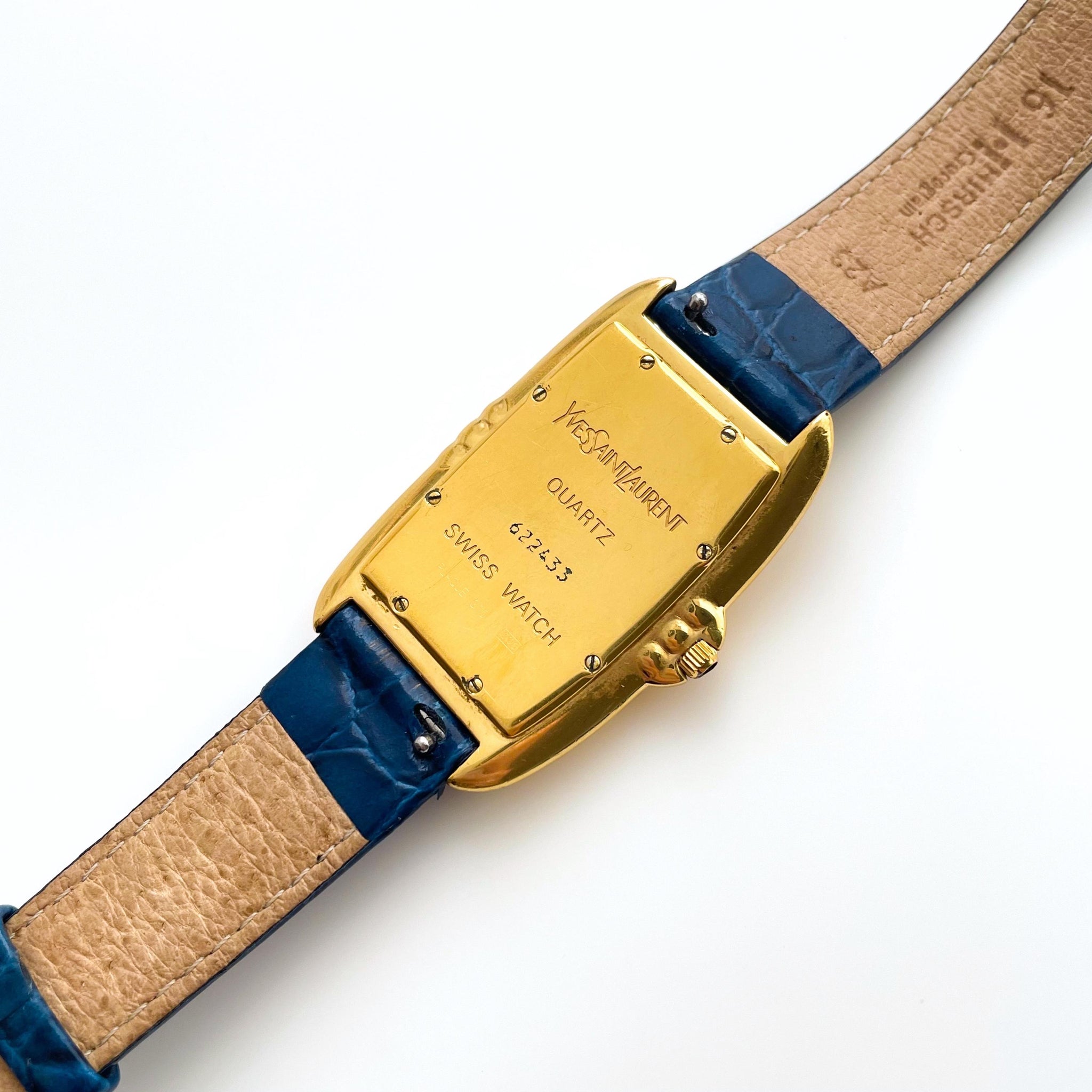 イヴサンローラン リブゴーシュ 90s vintage タンクトップ フランス製 Vintage 90s Gold-Plated YSL Unisex Tank-Style Quartz – Finchley