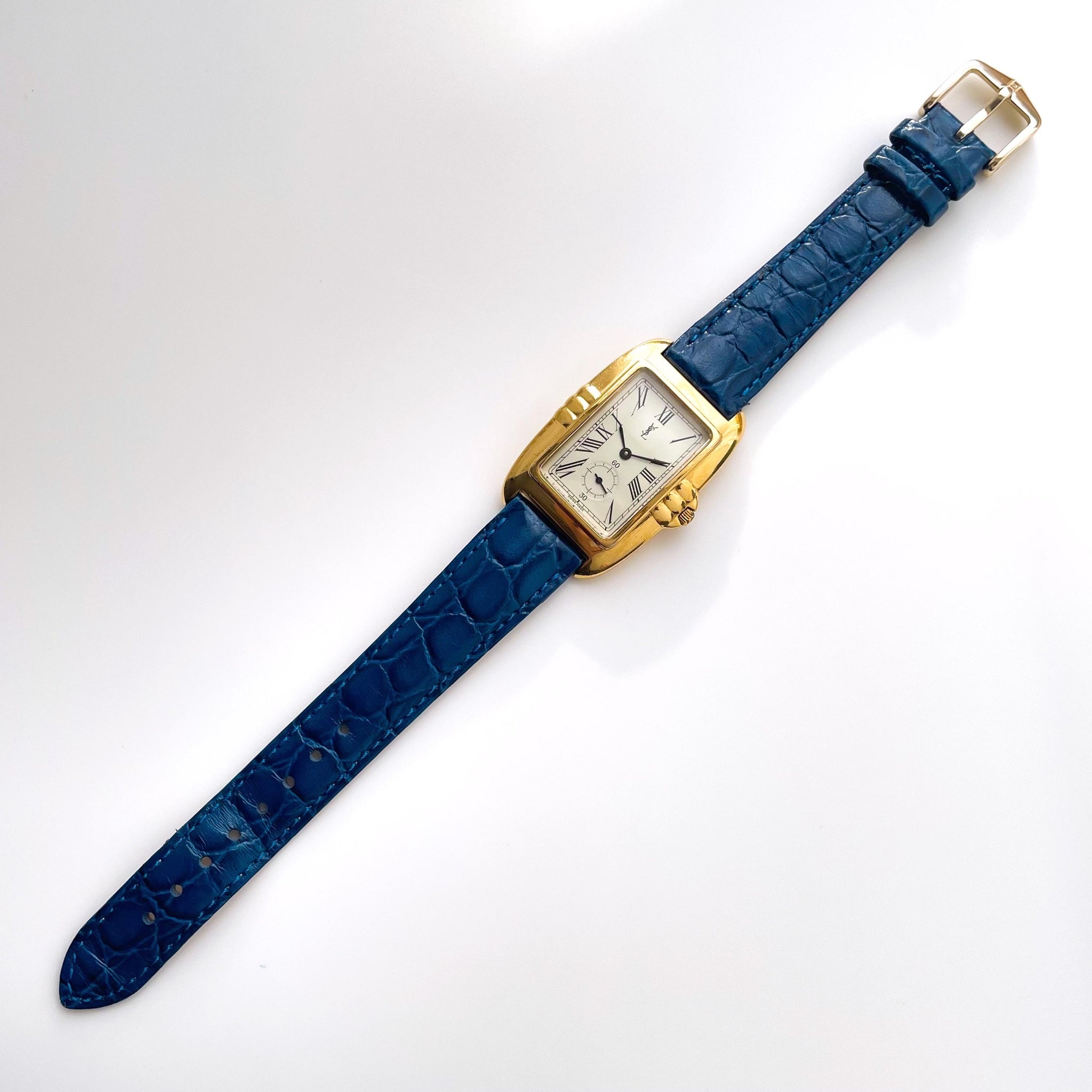 Vintage 90s Gold-Plated YSL Unisex Tank-Style Quartz – Finchley Watches