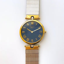 Load image into Gallery viewer, Vintage Two-Tone Christian Dior Unisex Quartz Watch with Round Metallic Blue Dial - Boxed
