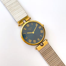 Load image into Gallery viewer, Vintage Two-Tone Christian Dior Unisex Quartz Watch with Round Metallic Blue Dial - Boxed
