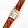 Ladies' Vintage Gold-Plated Tissot Quartz Watch with Rectangular Tank