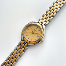 Load image into Gallery viewer, Vintage Two-Tone Christian Dior Ladies&#39; Quartz Watch with Gold Dial and Date Window

