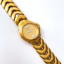 Load image into Gallery viewer, Vintage Gold-Plated Christian Dior Ladies&#39; Quartz Watch with Silver Accents
