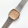 Vintage 1990s Ladies' Silver-Tone Seiko Quartz Watch with Champagne