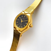 Load image into Gallery viewer, Vintage Gold-Plated Ladies&#39; Citizen Quartz Watch with Black Dial
