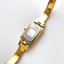 Load image into Gallery viewer, Vintage 1990s Gold-Plated Ladies&#39; Givenchy &#39;Millesime&#39; Bangle Quartz Watch with Black Rectangular Dial
