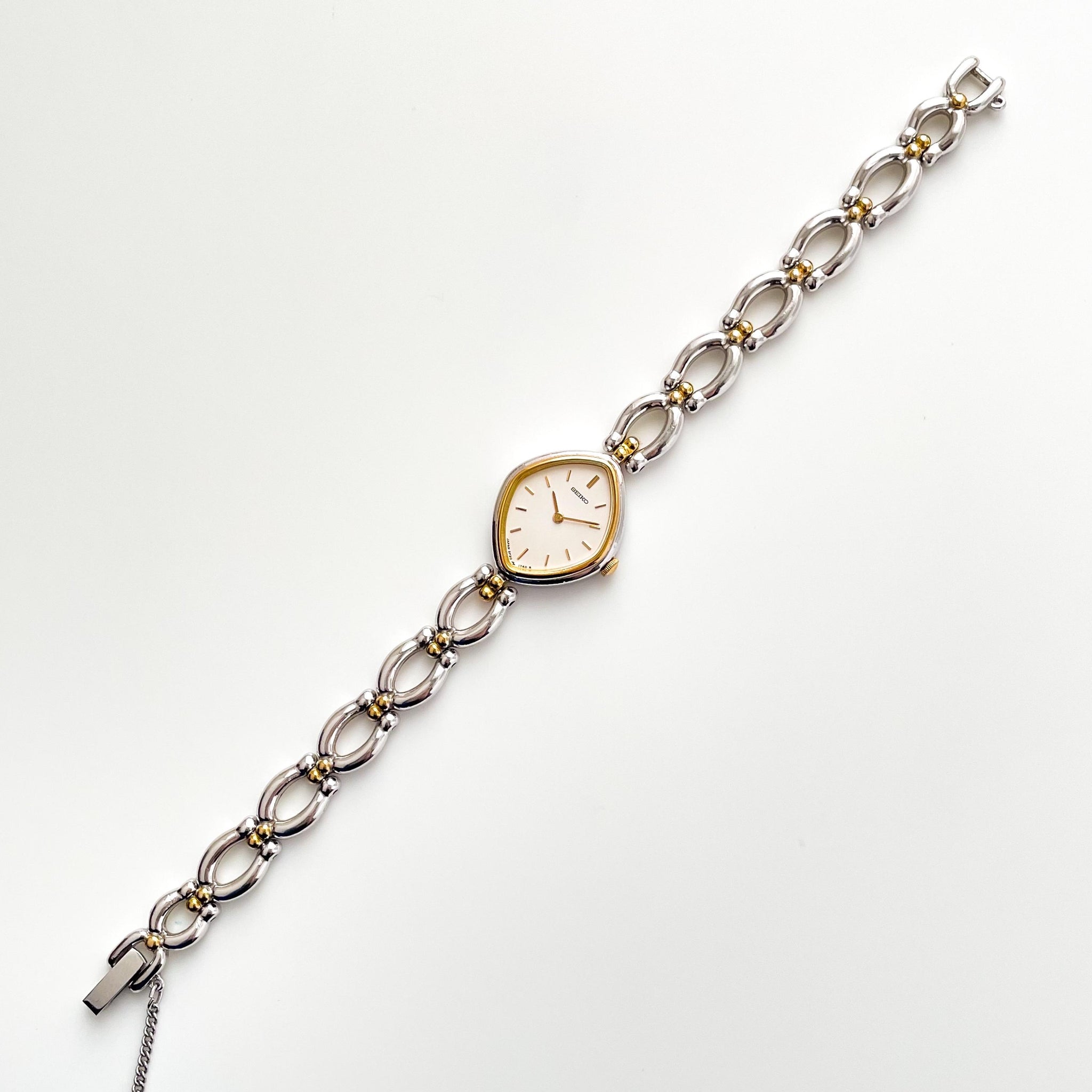 Cherish vintage Two-Tone Women\'s Quartz Bracelet Watch in Silver & Gold Women main image 4