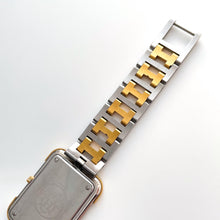 Load image into Gallery viewer, Vintage Two-Tone Herm√®s Rectangle Croisiere Unisex Quartz Watch with White Dial
