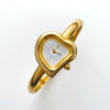 Vintage YSL Gold-Plated Ladies' Heart-Shaped Bangle Quartz Watch