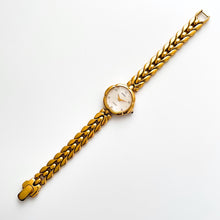 Load image into Gallery viewer, Rare 90s Gold-Plated Seiko Exceline Jewellery Quartz Watch with Round Dial, Intricate Bracelet and 6 Diamonds

