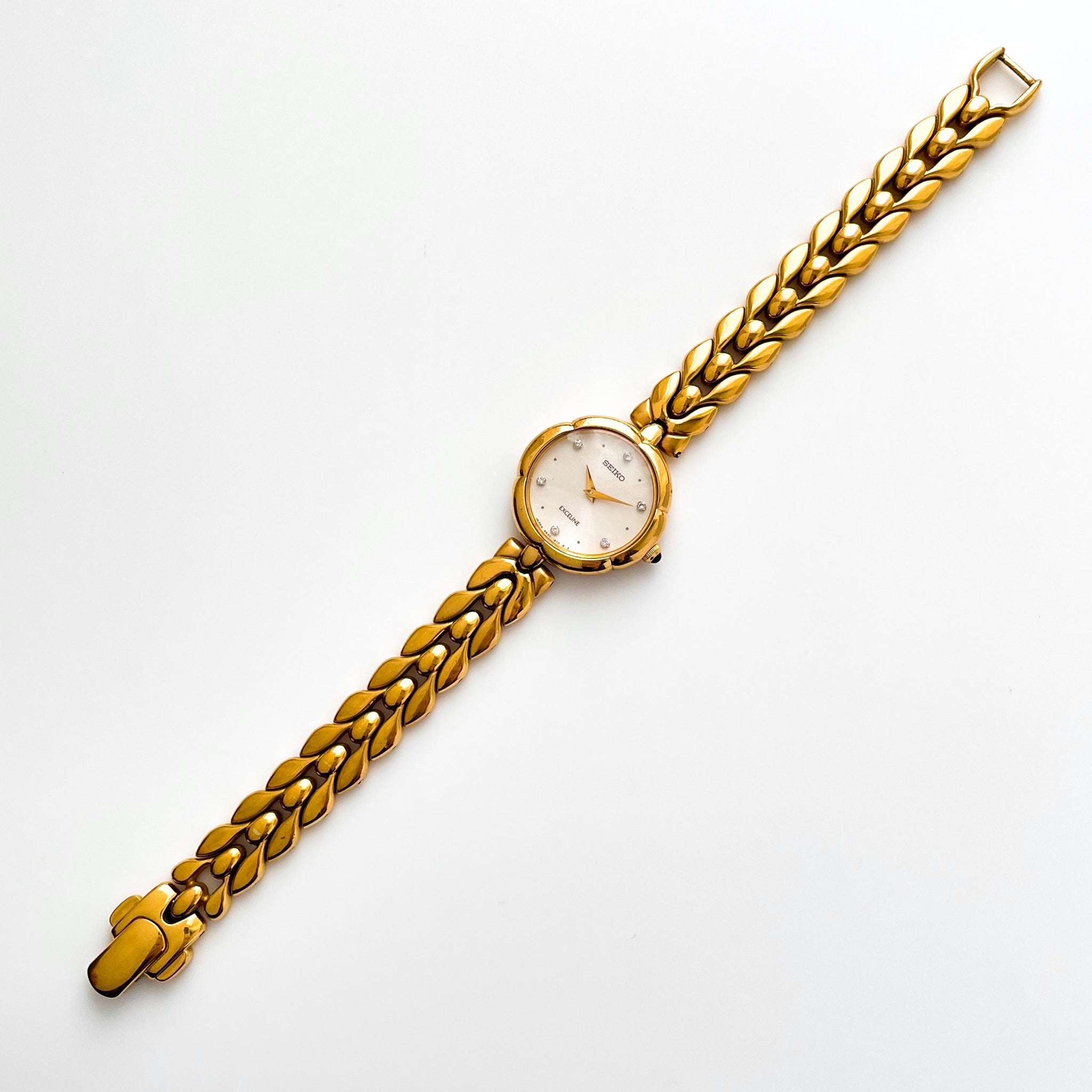 SEIKO EXCELINE ゴールド腕時計 3575【美品 希少品 新品電池】SEIKO EXCELINE 腕時計 ゴールド