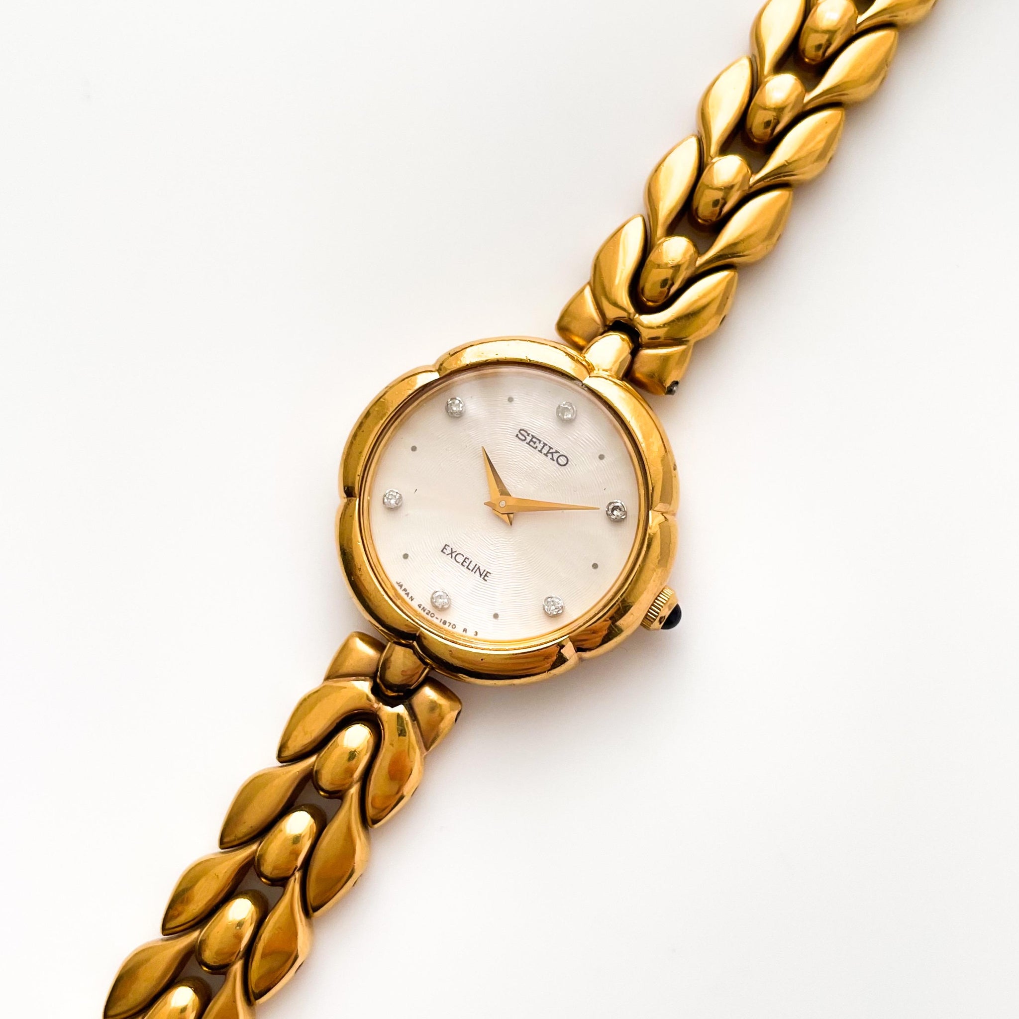 Rare 90s Gold-Plated Seiko Exceline Jewellery Quartz Watch