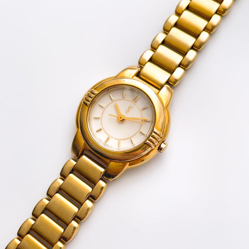 Vintage 90s Gold-Plated Yves Saint Laurent Ladies' Quartz Watch