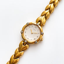 Load image into Gallery viewer, Very Rare 90s Gold-Plated Seiko Tiss√© Jewellery Quartz Watch with Tiny Dial, Thin Bracelet and 6 Diamonds

