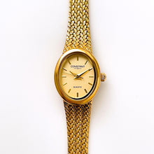 Load image into Gallery viewer, Vintage Ladies&#39; Constant Gold-Plated Quartz Watch with Oval Dial
