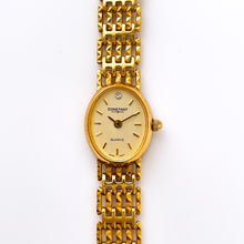 Load image into Gallery viewer, Vintage Ladies&#39; Constant Gold-Plated Quartz Watch with Oval Dial and Bar Link Bracelet
