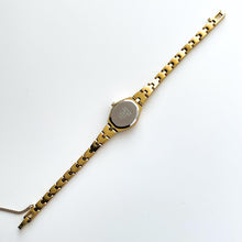 Load image into Gallery viewer, Vintage 90s Gold-Tone Accurist Ladies&#39; Quartz Watch with Black Oval Dial - Boxed
