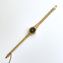 Load image into Gallery viewer, Vintage 00s Gold-Plated Accurist Quartz Watch - Black Oval Dial
