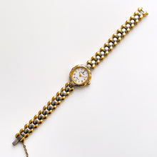 Load image into Gallery viewer, Thin Vintage 00s Two-Tone Ladies&#39; Cyma &quot;Louis XV&quot; Quartz Watch With Intricate Bracelet
