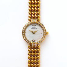 Load image into Gallery viewer, Vintage Ladies&#39; Gold-Plated Michel Herbelin Quartz Watch With Beaded Bracelet and Mother of Pearl Dial
