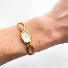 Load image into Gallery viewer, Vintage 1980s Gold-Plated Ladies&#39; Seiko Lassale Quartz Watch With Glass-Like Bracelet
