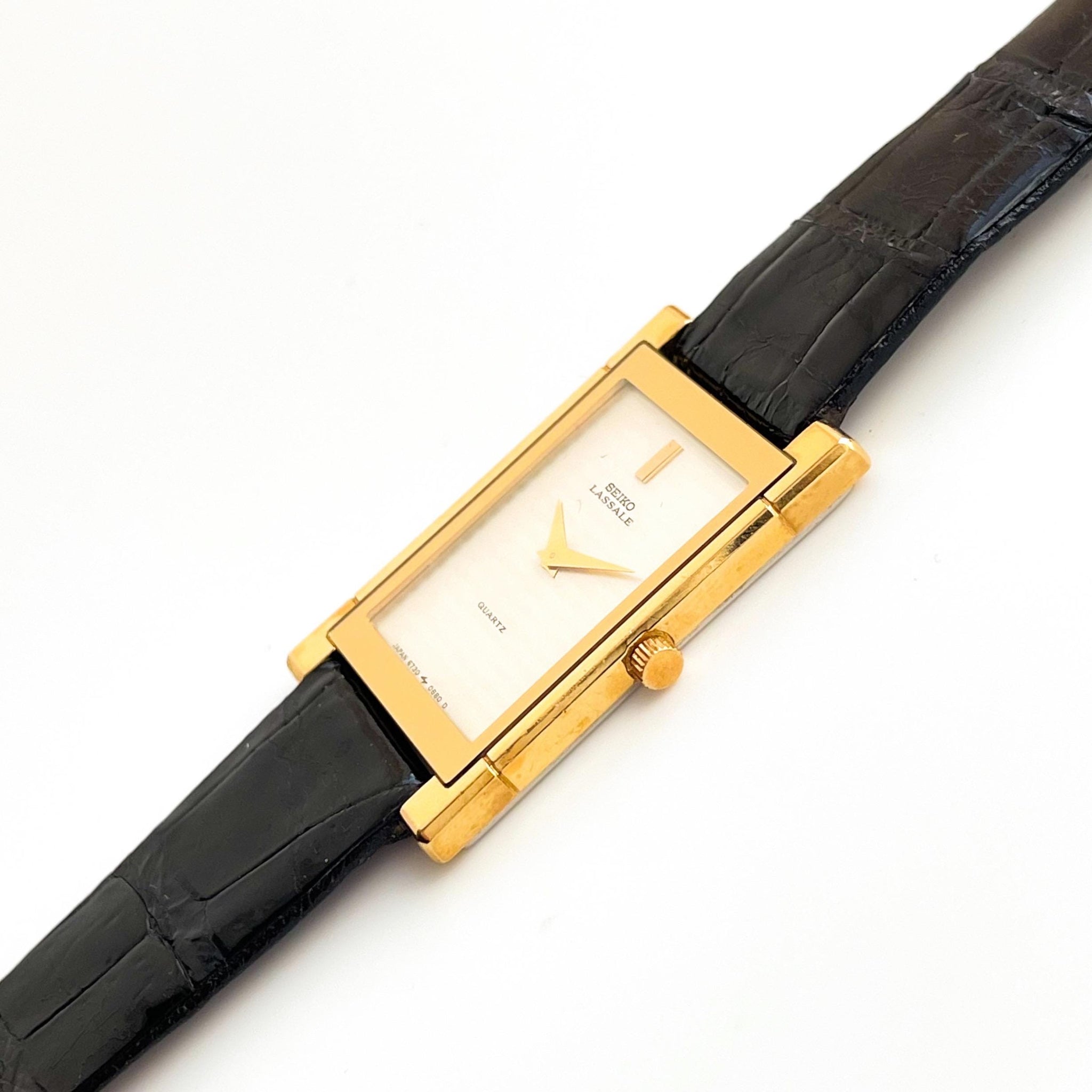 Lassale Seiko Ultra-Slim Rare Vintage Luxury Ladies Watch Gold Bracelet, Dial Seiko Lassale Ultra Slim Watch (RARE) DETAILS: - Gold dial  main image 4
