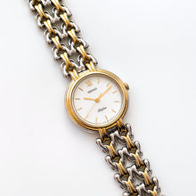 Load image into Gallery viewer, Vintage 90s Two-Tone Seiko Belfina Quartz Watch with Round Dial and Intricate Bracelet

